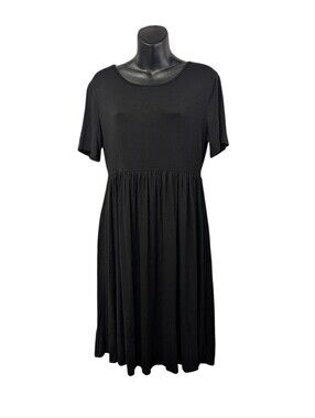 black short flowy dress Db Moon | Dresses | Db Moon Sleeve Rayon Spandex Midi Nwt Sz L Boho Casual silk satin dress